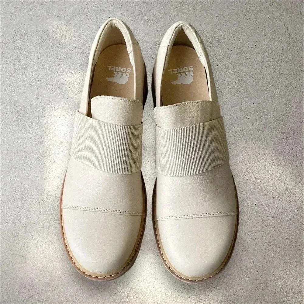 SOREL JOAN NOW LOAFER‎ Sz 9.5 Cream